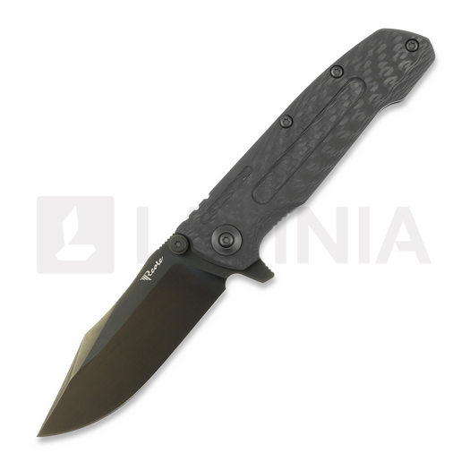 Nóż składany Reate 9D-V2, Black Titanium/Carbon Fiber, Black DLC
