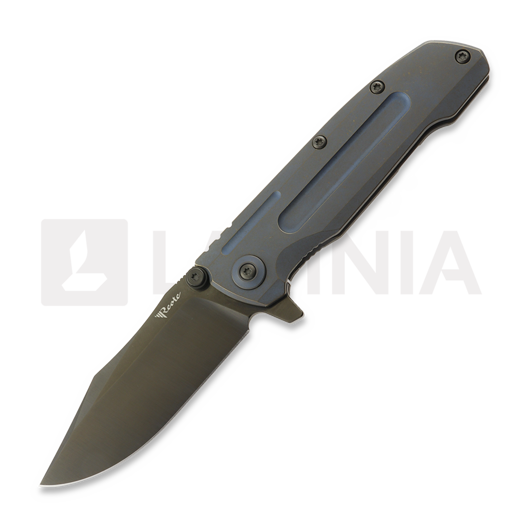 Coltello pieghevole Reate 9D-V2, Bronze Blue Titanium, Black DLC