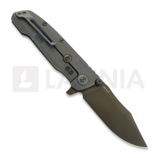 Reate 9D-V2 sulankstomas peilis, Bronze Blue Titanium, Black DLC