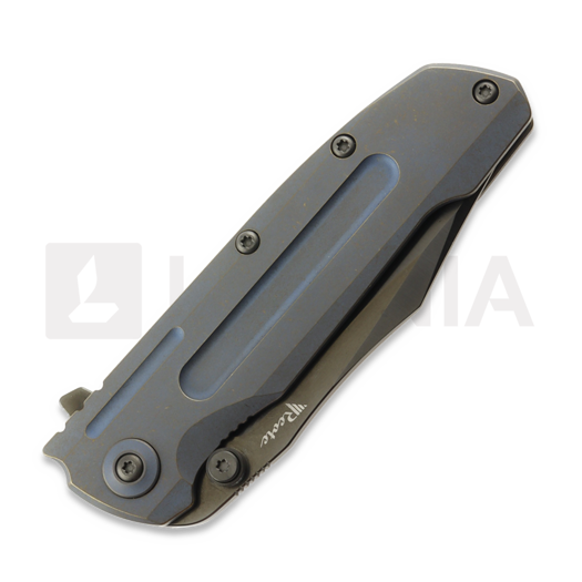 Reate 9D-V2 sulankstomas peilis, Bronze Blue Titanium, Black DLC