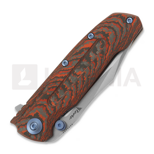 Reate 9D-V2 折叠刀, Lava Flow Fat Carbon, Satin