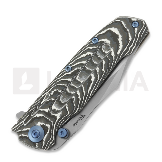 Nóż składany Reate 9D-V2, White Storm Fat Carbon, Satin