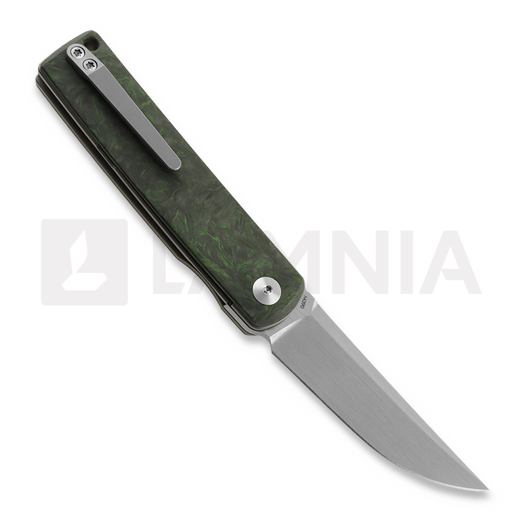 Zavírací nůž Reate Bushido, green dark matter fat carbon