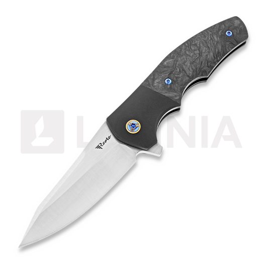 Reate Crossroads Marbled Carbon Fiber סכין מתקפלת, שחור