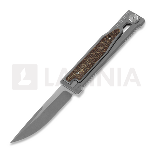 Reate EXO Drop Point Messer, burlap micarta