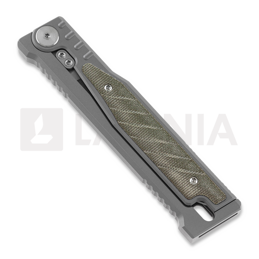 Reate EXO Drop Point knife, green micarta