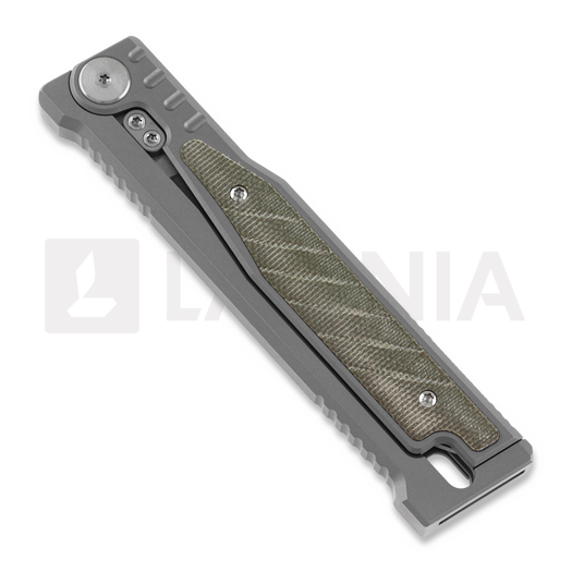 Reate EXO Drop Point 刀, green micarta
