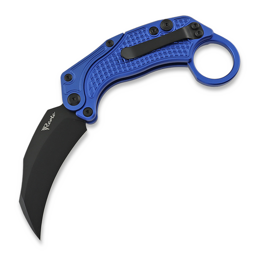 Reate EXO-K Black PVD foldekniv, blå