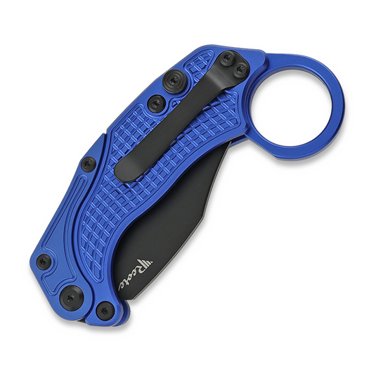 Reate EXO-K Black PVD sulankstomas peilis, mėlyna