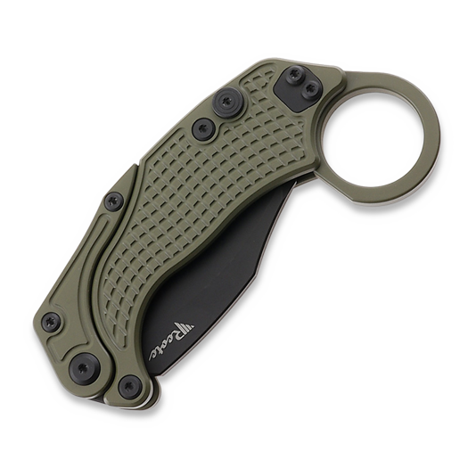 Reate EXO-K Black PVD sulankstomas peilis, žalia