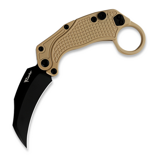 Reate EXO-K Black PVD sklopivi nož, tan