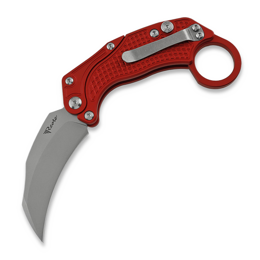 Reate EXO-K Stonewash 折叠刀, 红色