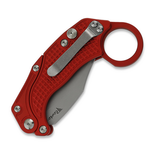 Reate EXO-K Stonewash sulankstomas peilis, raudona