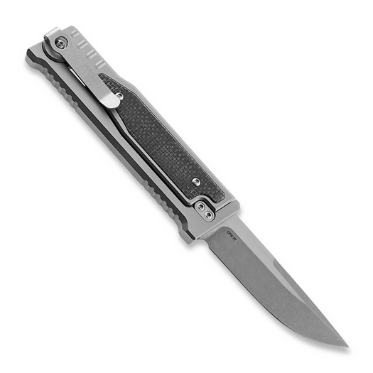 Reate EXO-M Drop Point, black micarta