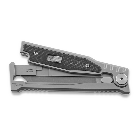 Reate EXO-M Drop Point, black micarta