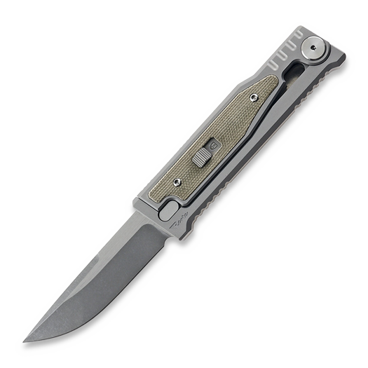 Reate EXO-M Drop Point, green micarta