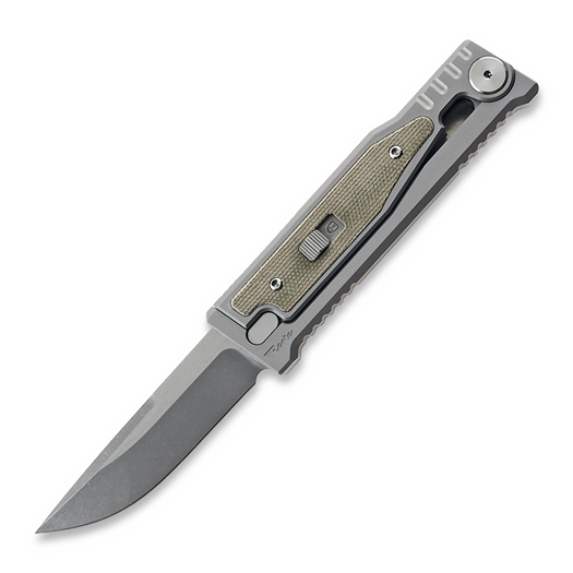Reate EXO-M Drop Point, green micarta