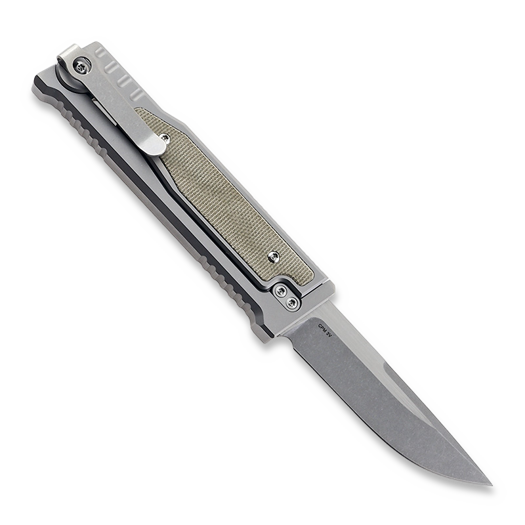 Reate EXO-M Drop Point, green micarta