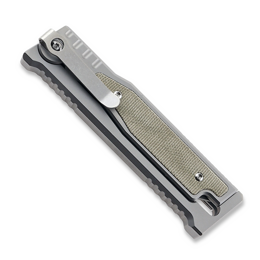 Reate EXO-M Drop Point, green micarta