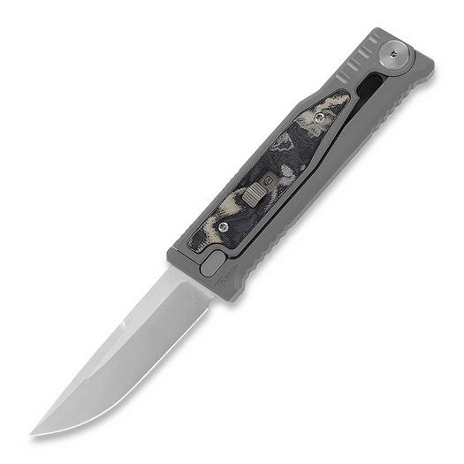 Reate EXO-M Elmax Drop Point, Burl Linen Micarta