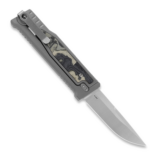 Reate EXO-M Elmax Drop Point, Burl Linen Micarta