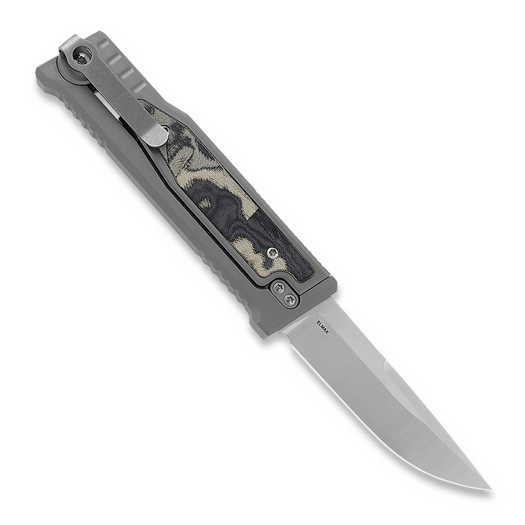 Reate EXO-M Elmax Drop Point, Burl Linen Micarta