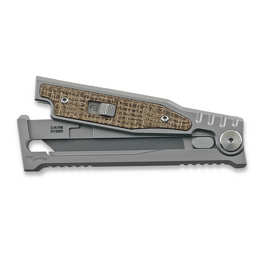 Reate EXO-M Tanto, burlap micarta