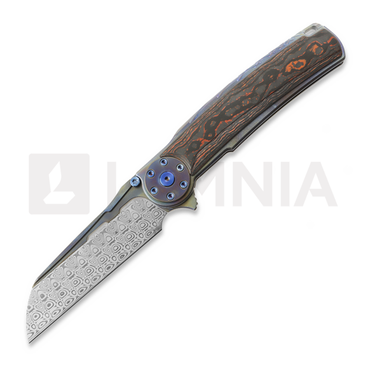 Reate Jack 2.0 Damasteel Taschenmesser, Lava Flow Fat Carbon