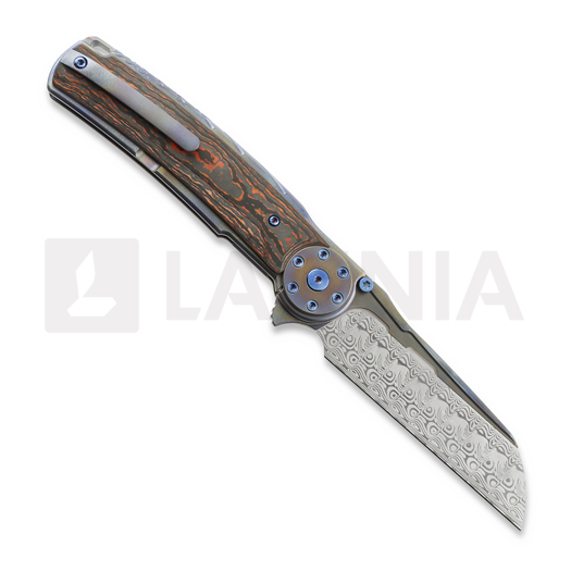 Coltello pieghevole Reate Jack 2.0 Damasteel, Lava Flow Fat Carbon