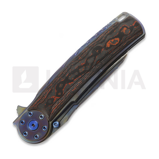 Reate Jack 2.0 Damasteel Taschenmesser, Lava Flow Fat Carbon