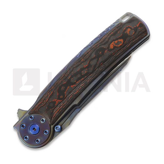 Coltello pieghevole Reate Jack 2.0 Damasteel, Lava Flow Fat Carbon