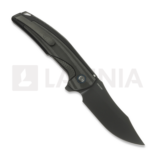 Reate Jack Jr. sulankstomas peilis, Black Aluminum, Black DLC