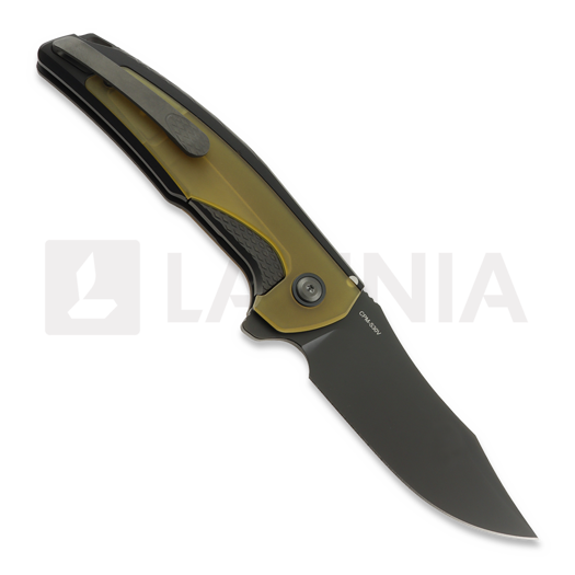 Reate Jack Jr. folding knife, Black Aluminum/Ultem, Black DLC