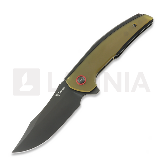 Πτυσσόμενο μαχαίρι Reate Jack Jr., Black Aluminum/Ultem & Red Collar, Black DLC