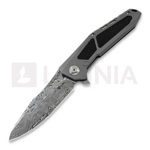 Reate K3 Damascus 접이식 나이프, drop point, CF