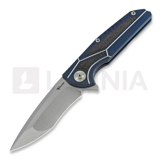 Reate K4 M390 folding knife, blue, CF