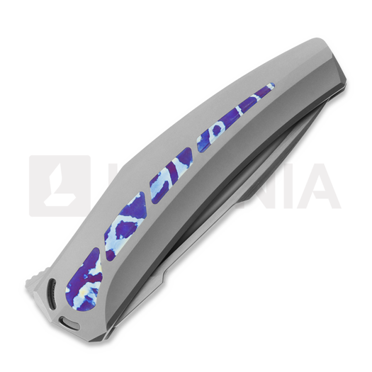 Reate Large Krypton összecsukható kés, Bead Blast Ti/Timascus