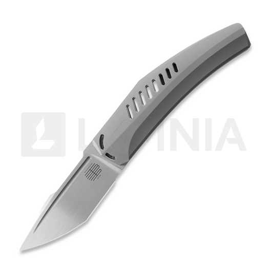 Reate Large Krypton סכין מתקפלת, Bead Blast Titanium, Hand Rubbed