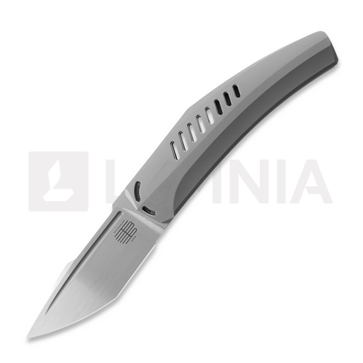 Reate Large Krypton sklopivi nož, Bead Blast Titanium, Hand Rubbed