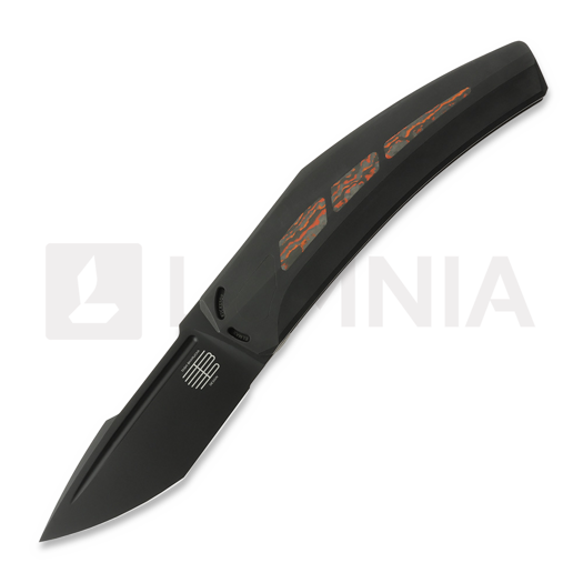 Складной нож Reate Large Krypton, Black Ti/Lava Flow CF, Black PVD