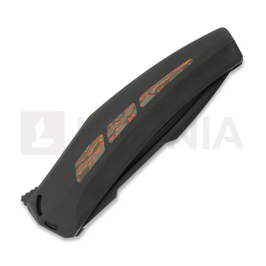 Reate Large Krypton 折叠刀, Black Ti/Lava Flow CF, Black PVD