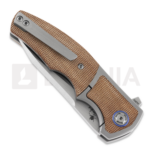 Reate Mini Crossroads 折叠刀, Brown Micarta