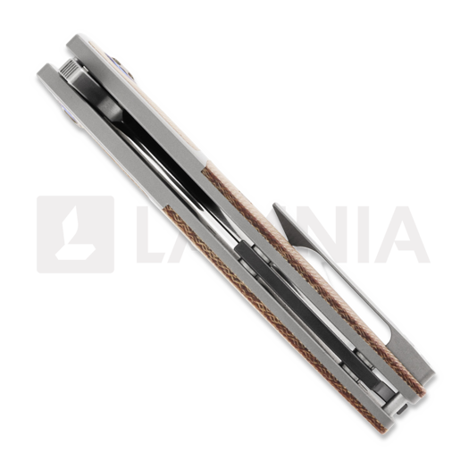 Zavírací nůž Reate Mini Crossroads, Brown Micarta