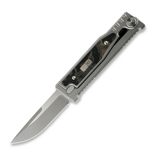 Reate Mini EXO Drop Point, burl linen micarta