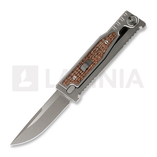 Reate Mini EXO Drop Point, burlap micarta