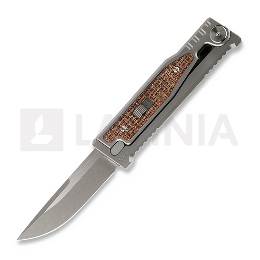 Reate Mini EXO Drop Point, burlap micarta