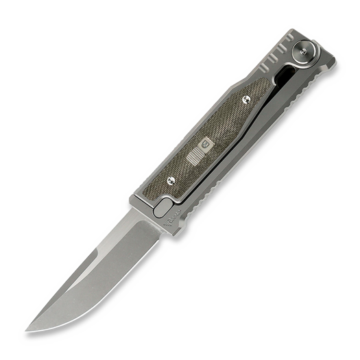 Reate Mini EXO Drop Point, green micarta