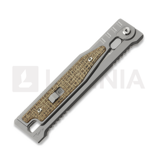 Reate OG EXO Elmax Drop Point veitsi, Burlap Micarta