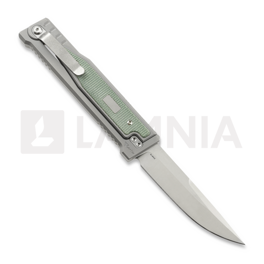 Reate OG EXO Elmax Drop Point k&eacute;s, OD Green Micarta