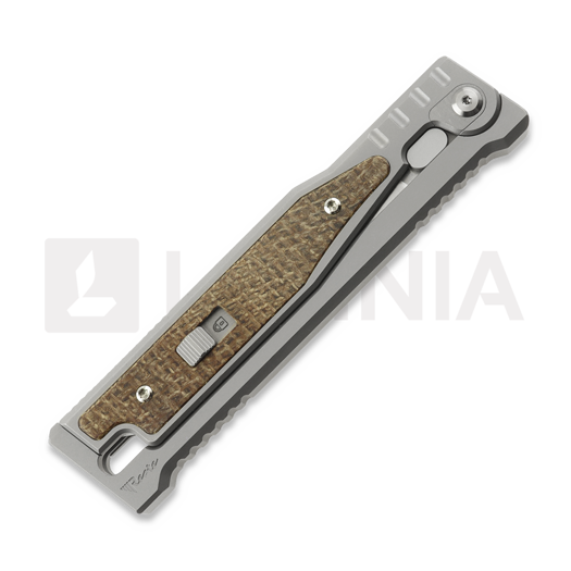 Reate OG EXO Elmax Tanto veitsi, Burlap Micarta